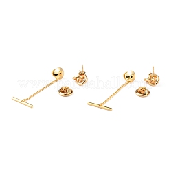 Brass Knot Shape Tie Tack Clutch&nbsp;FIND-WH0049-43B