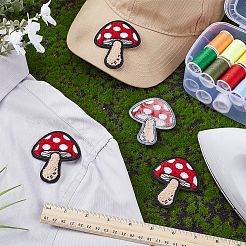 4Pcs Polyester Towel Embroidery Cloth Iron on Patches&nbsp;PATC-FG0002-46A