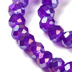 Baking Electroplate Glass Beads Strands&nbsp;DGLA-A039-J8mm-B05