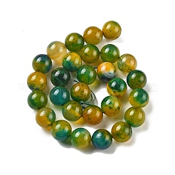 Natural Multi-Color Agate Beads Strands&nbsp;G-A261-B16-14mm