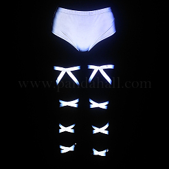 1 Pair Polyester Reflective Rave Leg Wrap for Women&nbsp;AJEW-GF0014-04B