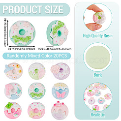 20Pcs Opaque Resin Decoden Cabochons&nbsp;RESI-TA0005-33