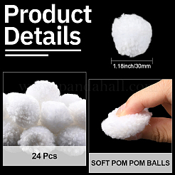 24Pcs Wool Soft Pompom Ball&nbsp;DIY-SC0031-31B-03