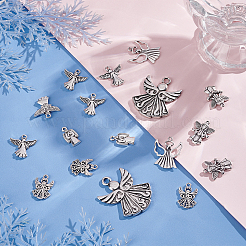 72Pcs 6 Style Tibetan Style Alloy Pendants&nbsp;FIND-PH0005-50