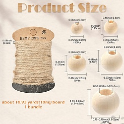 400Pcs 5 Styles Natural Unfinished Wood Beads&nbsp;WOOD-YW0001-64