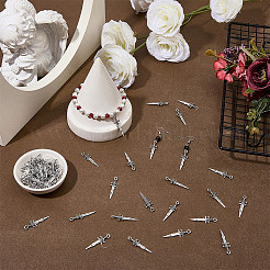 100Pcs Tibetan Style Alloy Pendants&nbsp;TIBEP-SC0003-53AS