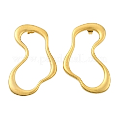 304 Stainless Steel Nuggets Stud Earrings&nbsp;EJEW-U069-01G