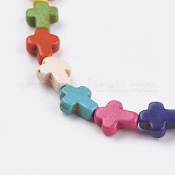 Synthetic Turquoise Beads Strands&nbsp;TURQ-G112-8x10mm-11
