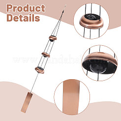 Iron Blessing Wind Chimes&nbsp;HJEW-WH0108-009R