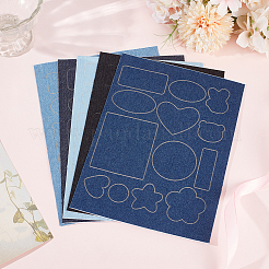 10Pcs 5 Colors Rectangle Self-adhesive Cloth Fabric&nbsp;DIY-CY0003-28