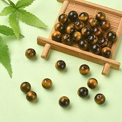 Natural Tiger Eye Round Beads&nbsp;G-YW0001-57