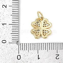 Rack Plating Brass Micro Pave Cubic Zirconia Pendants&nbsp;KK-H509-23G-03