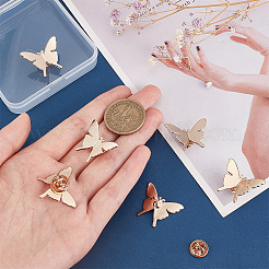 10 Sets Alloy Butterfly Lapel Pin Brooch&nbsp;JEWB-FG0001-12KCG