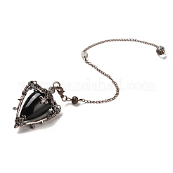 Natural Obsidian Triangle Dowsing Pendulum Pendants&nbsp;G-G022-01R-07