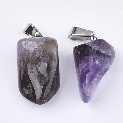 Natural Amethyst Pendants&nbsp;G-Q996-03