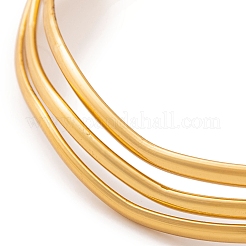 7Pcs PVD Vacuum Plating 304 Stainless Steel Wave Bangles Set for Women&nbsp;BJEW-A011-10B-G