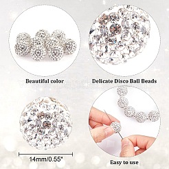 Pave Disco Ball Beads&nbsp;RB-Q195-14mm-001