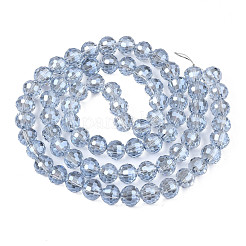 Electroplate Transparent Glass Beads Strands&nbsp;EGLA-N002-15