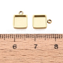 304 Stainless Steel Pendant Cabochon Component&nbsp;STAS-Q113-21B-G