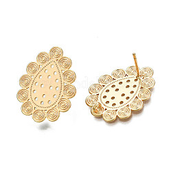 Brass Stud Earring Findings&nbsp;KK-N232-336LG