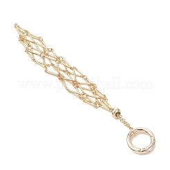 304 Stainless Steel Macrame Pouch Empty Stone Holder Pendant Decorations&nbsp;AJEW-JB01415-01