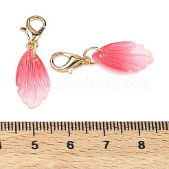 Petaline Glass Pendant Deocrations&nbsp;HJEW-PH01922-03