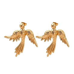 304 Stainless Steel Phenix Stud Earrings&nbsp;EJEW-L304-09G