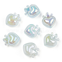 UV Plating Rainbow Iridescent Acrylic Beads&nbsp;OACR-T027-01-A