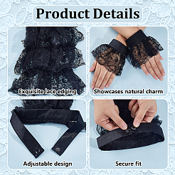 Polyester Detachable Flower Lace Collar Sets for Women&nbsp;DIY-WH0816-187B