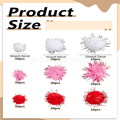 300Pcs 9 Styles Handmade DIY Doll Craft Pom Pom Yarn Pom Pom Balls&nbsp;DIY-LP0005-39