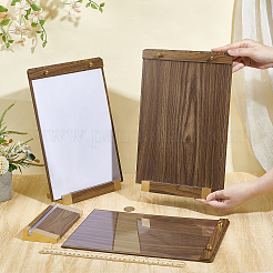 6Pcs Rectangle Walnut Wood Table Card Holder&nbsp;AJEW-TW0001-07