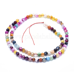 Natural Striped Agate/Banded Agate Beads&nbsp;G-J371-06-6mm