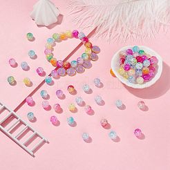 Transparent Crackle Acrylic Beads&nbsp;CACR-N002-8MM-M