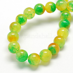 Two Tone Natural White Jade Bead Strands&nbsp;G-R165-8mm-01