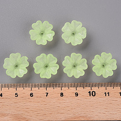Transparent Frosted Acrylic Bead Caps&nbsp;X-MACR-S371-04A-728