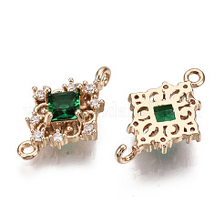 Brass Micro Pave Cubic Zirconia Links Connectors&nbsp;LS-X-KK-R111-014-A01
