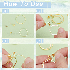 DIY Brass Earring Making Kits&nbsp;DIY-PH0029-17