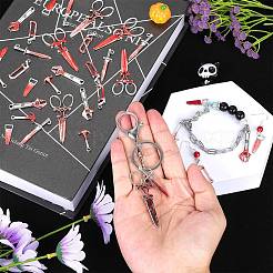 36Pcs 6 Styles Alloy Enamel Pendants&nbsp;ENAM-SZ0004-22