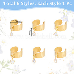 304 Stainless Steel Cuff Rings for Women&nbsp;RJEW-UN00022