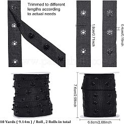 Polyester Sewing Snap Button Tape&nbsp;DIY-OC0004-15