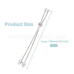 Rack Plating Adjustable Brass Slider Bracelets&nbsp;YS-TAC0001-14P