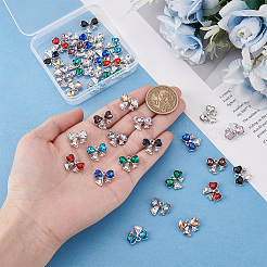 40Pcs 10 Colors Zinc Alloy & Rhinestone Charms&nbsp;FIND-PH0028-62P
