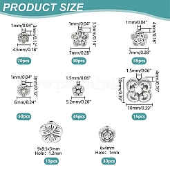 280Pcs 8 Style Tibetan Style Alloy Beads&nbsp;TIBEB-PH0018-58