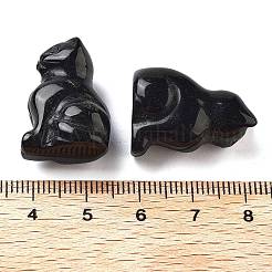 Natural Obsidian Carved Figurines&nbsp;DJEW-L023-B26