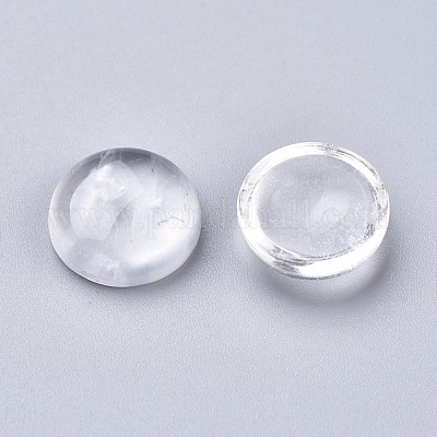 Natural Quartz Crystal Cabochons&nbsp;G-P393-R50-12MM-A-1