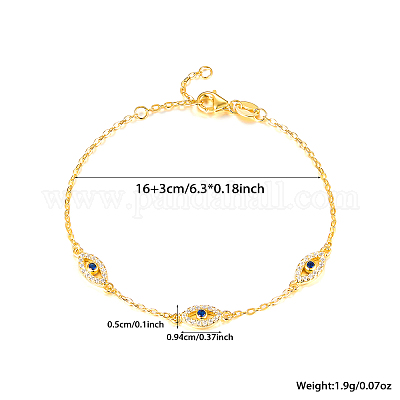 S925 Silver Devil Eye Bracelet with Full Diamond Eyes Series&nbsp;AK1290-11-1