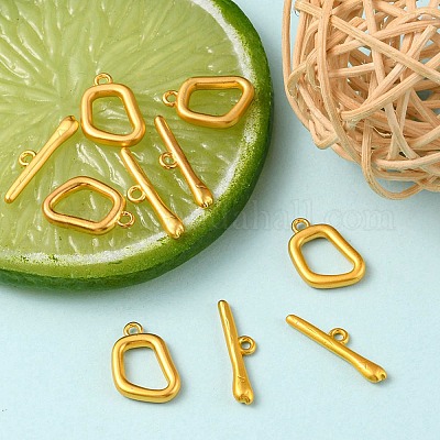 Alloy Toggle Clasps&nbsp;PALLOY-YW0002-22MG-1