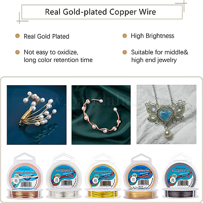 Textured Round Brass Spring Wire&nbsp;CWIR-WH0008-03A-1