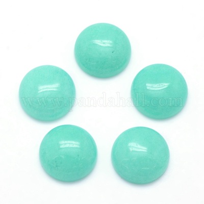 Natural Dyed Jade Cabochons&nbsp;G-P393-R30-12mm-1
