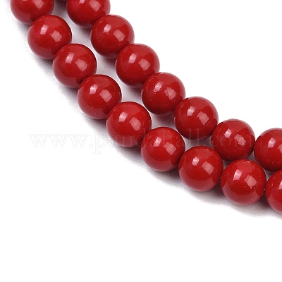Shell Pearl Beads Strands&nbsp;BSHE-K015-6mm-01-1